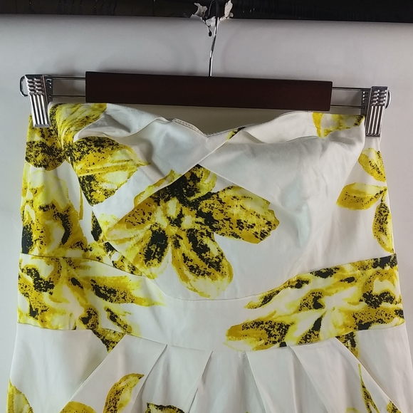 Jonathan Martin 12 Coquette Floral Lime on White Cotton Mini Dress - Picture 3 of 10